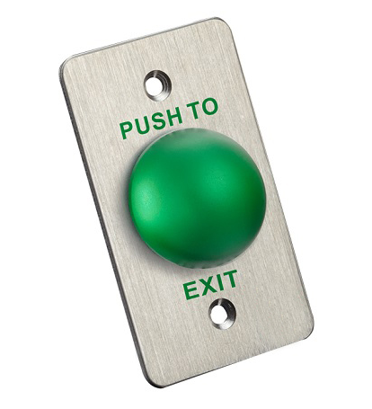 Le rectangle a formé le commutateur de poussée adapté aux besoins du client par bouton vert de sortie de la porte IP50 1