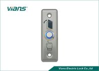 Bouton de sortie de porte d'acier inoxydable avec la lumière de LED, commutateur de bouton poussoir de porte 86 * 28mm